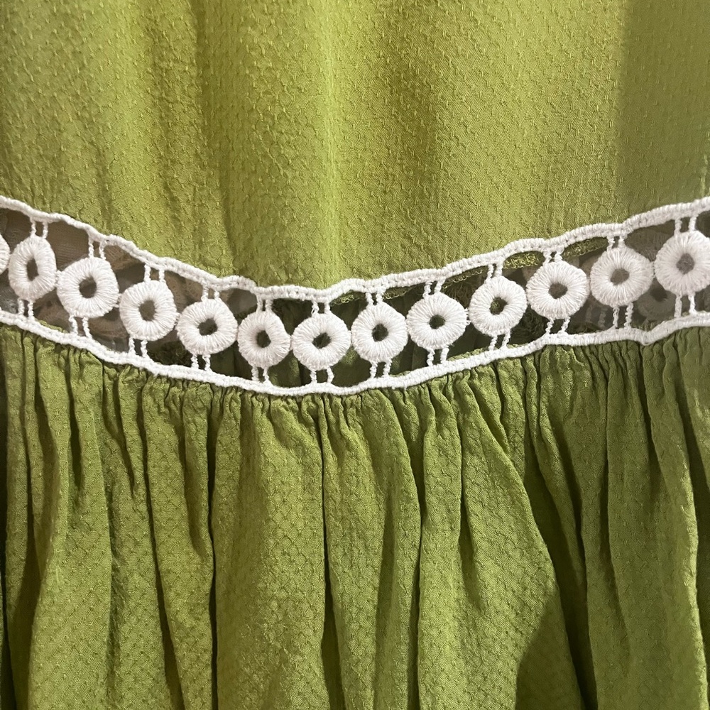 Umgee Green Lace Sleeveless Blouse - Picture 5 of 5